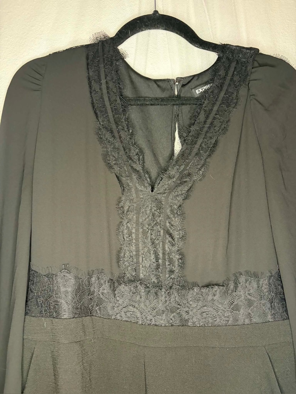 Express Black Women's Long-Sleeve Jumpsuit Size 14